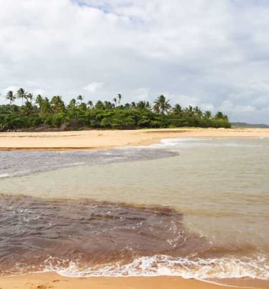 Encontro do Rio e Mar em Caraíva, Bahia