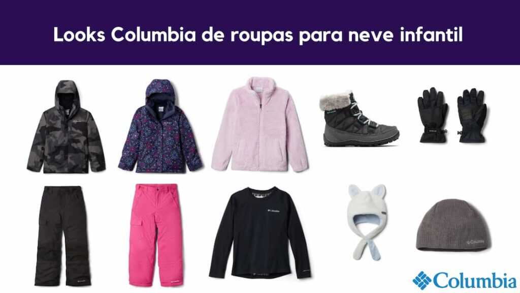 looks roupas para neve infantil