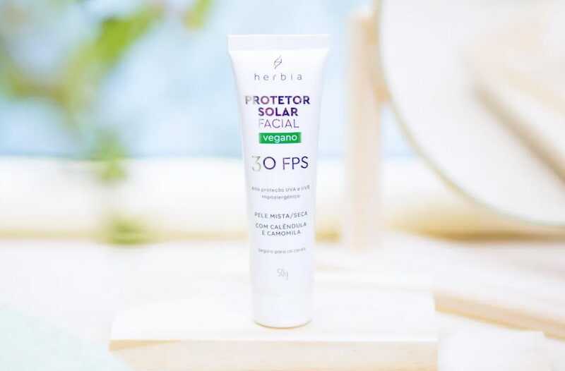 protetor solar orgânico e biodegradável facial herbia